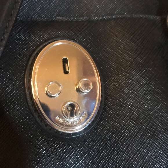 TUMI Villa Turin Black Canvas w/ Leather Trim Commute Shoulder Tote Bag #73105D2 - Picture 2 of 9